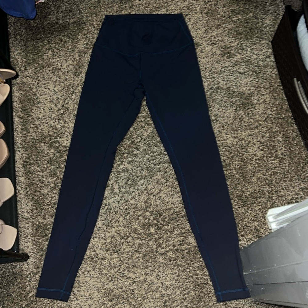 Navy lululemon leggings 28”